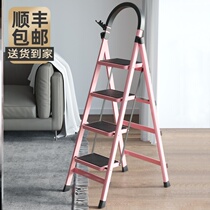 Messed up with sanitary stampede Anti-slip Indoor frescoed wardrobe Hand kitchen mobile small man word Home Ladder Flagship Store