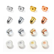General Earplugs 925 Pure Silver Ear Choke Behind Ear Tug Ear Cap Non-slip Fixed Silicone Ear Button DIY Accessories