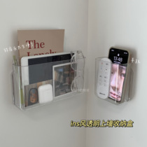 ins transparent wall storage box dormitory good things non-punching student dormitory bedside wall-mounted debris rack