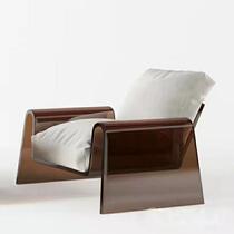 New creative acrylic leisure lounge chair modern light luxury transparent crystal single sofa chair model room back chair