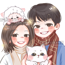 Hand-painted Avatar Q Edition Cartoon Live-action Photo Transfigure Cartoon Painting Design Custom Made Cartoon Couple Wedding Gift