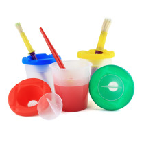 Creative art DIY childrens art brush cup supplies palette Cup paint cup baby painting graffiti material