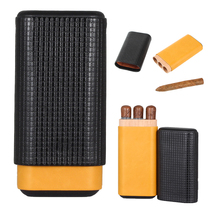 Cigar case Portable Humidor Moisturizing case 3-pack Cedar wood Solid wood Cigar holster Cigar case