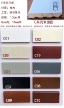 Solid wood skirting flat Nordic simple black white floor line wall corner line painted wall line line