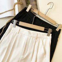 Kampi true silk ~ 2022 Summer high waist western dress pants anti crewy smooth acetate texture casual broadlegged pants Nagas pants