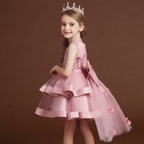  Girls  dresses Summer childrens princess dresses Little girls Western style Puffy yarn sundress June 1 Childrens Day performance costumes