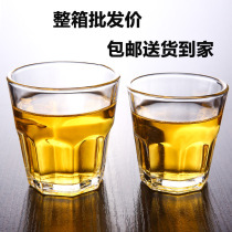 FCL limited edition tempered glass wine glass ktv hotel bar special octagonal cup disinfection tableware water cup lead-free