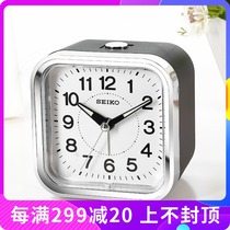 Japan Seiko clock bedroom bedside creative fashion snooze night light mute student small alarm clock QHE130