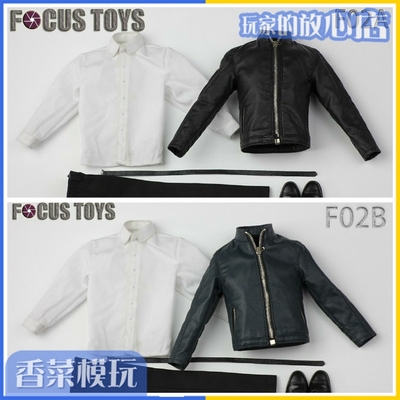 taobao agent Focustoys 1/6 ratio leather jacket suit two options for F02 soldiers puppet clothing spot