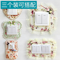 Switch patch protective cover anti-dirty Nordic style socket stickers ugly decorative stickers wall stickers multi-function storage frame cover