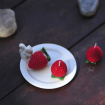 CHICROSE natural material handmade candles red strawberry children gift romantic candlelight Christmas decoration ornaments