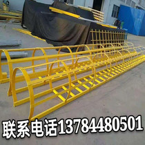 FRP climbing ladder protective cage foundation pit deep well corrosion-resistant galvanized steel ladder maintenance platform safety straight climbing ladder