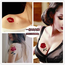 Color butterfly tattoo stickers waterproof women 3d waterproof three-dimensional durable Net red collarbone female sexy simulation