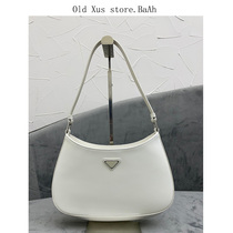 Womens bag cleo underarm bag womens shoulder bag flap leather inverted triangle hobo baguette baguette Crescent bag Hand bag Wild
