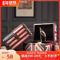 Jewelry box retro English leather suitcase machine ornaments Treasure Box storage box cosmetic box decoration box