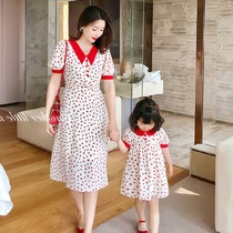 Method of French Broken Flowers Splicing printed pro-son dress Dress Mother Woman Dress 2022 Summer Dress New Pint Loot Dress Dress