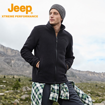 Jeep windproof warm snatch jacket mens autumn and winter outdoor travel mountaineering into Tibet fleece soft shell coat