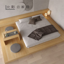  Japanese style king-size bed Tatami low bed 2 meters 3 meters double floor-to-ceiling bed Floor floor low bed can be customized