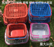 Factory direct sale 2-12kg Bayberry basket Strawberry Basket portable plastic fruit basket grape basket picking basket with cover