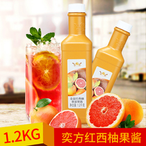 yi fang Gold red grapefruit puree shaved ice yogurt bread sauce tea shop to make at juice raw materials 1 2kg