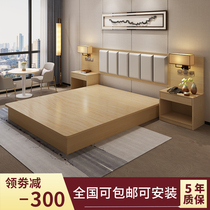 Hotel furniture Standard room Full set of single and double hotel rooms Rental house Apartment express hotel bed Custom hotel bed