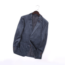Foreign trade cut label men's corduroy small suit jacket autumn and winter retro slim velvet casual suit jacket single west