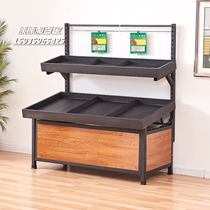 Supermarket fruit shelf display stand Zhongdao vegetable platform shelf fruit and vegetable frame steel wood convenience store creative display rack