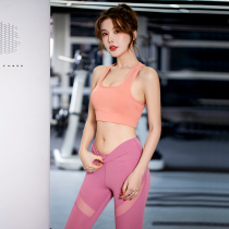 Running suit womens gym professional high-end fashion yoga clothes summer net red morning running sports thin fitness clothes