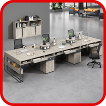 Office desk and chair combination simple staff 6 double 4 person screen Station card holder furniture table