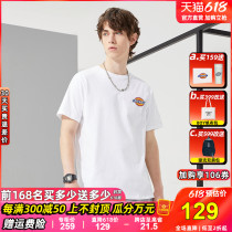 Emperors Dickies short sleeves T-shirts Men and women logo printed Dix All cotton pure color lovers half sleeve spring summer new product
