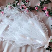 Veil lolita bride short multi-layer puffy net red photo forest props white headdress super fairy wedding tide