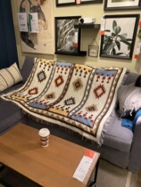 GALA pop pattern American sofa blanket single cover blanket retro Bohemian national style decorative carpet tapestry