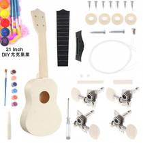 (Flagship Store) Ukulele diy Handmade and Assembled Small Guitar Kindergarten Material Bag Painted and Hand Painted