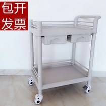 Medical treatment car stainless steel medical trolley ABS treatment car plastic steel plastic equipment table