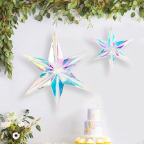 Creative mall shop pendant Jewelry shop window decoration props Star pendant five-pointed star decorative hanging ball