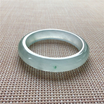 Qinger jadeite 55 ring ice glass species ice blue ring jadeite jade bracelet Myanmar laokeng natural a goods 211120