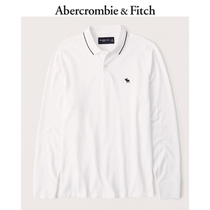 Abercrombie & Fitch mens long sleeve logo casual lapel polo shirt 307787-1af