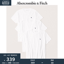 Abercrombie & Fitch Classic Mens 3-piece logo cotton short-sleeved T-shirt 306458-1af