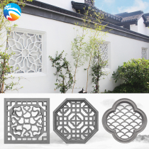 Brick carving shadow wall antique hollow brick carving Chinese style Hui style ancient building courtyard background Wall Wall octagonal flower window peony Peony