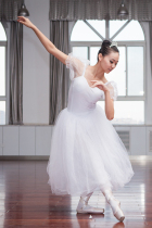 Adult professional ballet dance performance costume ballet fairy white gauze foam sleeve long skirt