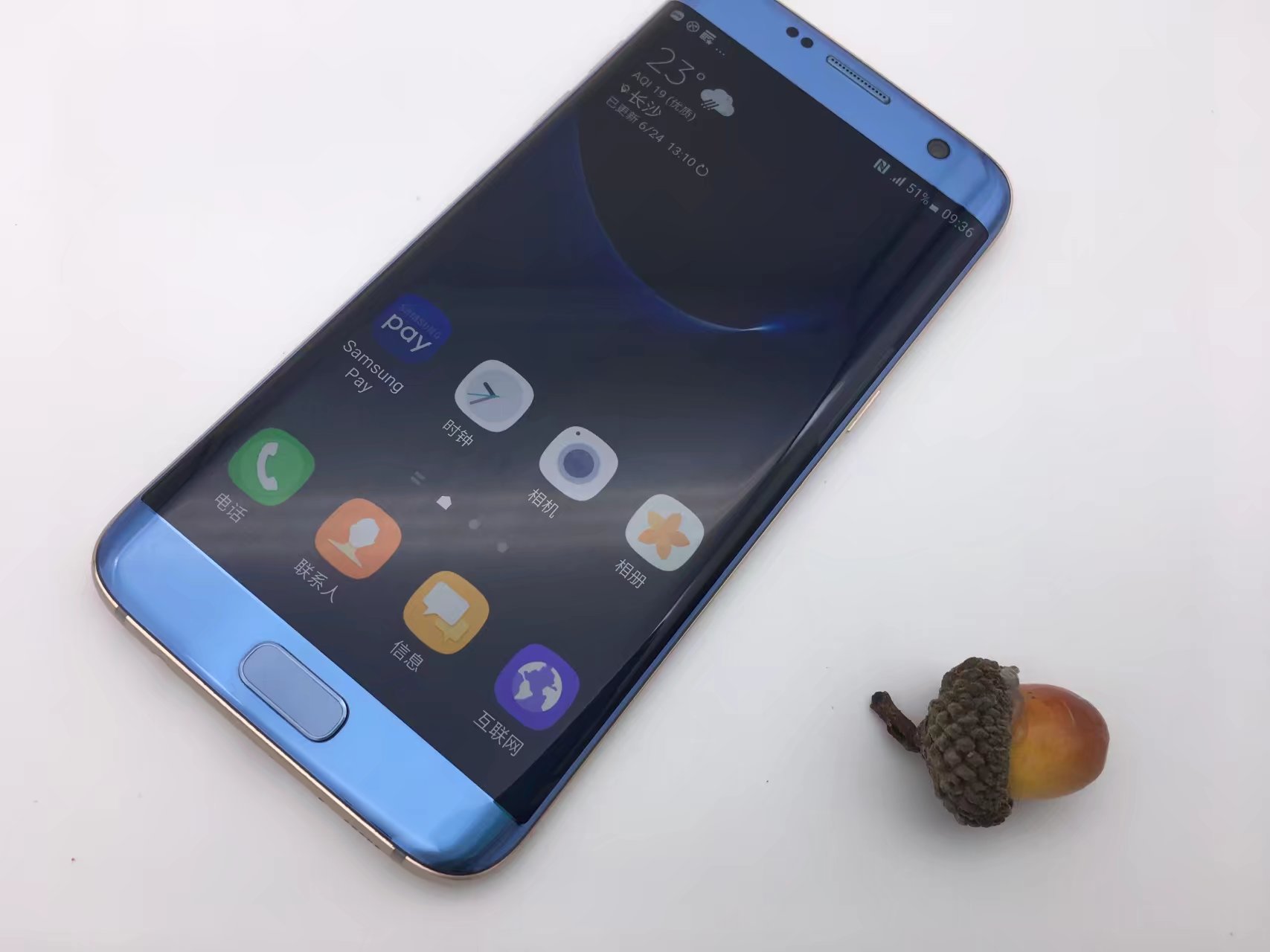 二手手机三星galaxy s7edge32g 三网通4g双卡双待 蓝国行原装正品