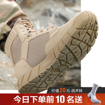 Outdoor summer ultra-light mesh desert shoes mens combat training boots Army fans field supplies non-slip mountaineering hiking shoes women