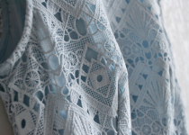 2021 summer new womens coffee break French retro light cooked royal sister style high-end blue lace long dress dress