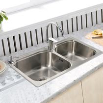 Guangyuan store Kohleris sink kitchen sink size tank anti-oil shield table kitchen basin with cofu faucet package