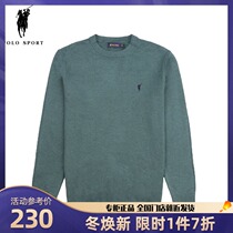 Polo Sport mens cardigan 100 pure wool autumn loose knit sweater casual inside sweater tide