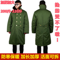 Northeast Army Cotton Cotton Coat Mens Thickened Rao Bao Big Cotton Padded Jacket Winter Warmth Long Style Green Coat Big Code Camouflated Military Green