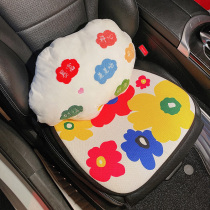 Car Cushions Single Sheet Breathable Summer Net Red Creative Linen Seat Cushion On-board Four Seasons Universal Seat Cover Goddess