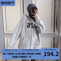 F426 National Tide brand hip hop two-color basic cardigan plus velvet loose casual ins jacket for men and women couples