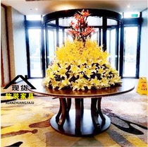 Hotel Mall Lobby Table Sales Department of Feng Shui Terrace Flowers Roundtable Illustrations of a large round table of flower arrangements for soft-mounted flower arrangements
