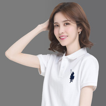 Cotton lapel short sleeve women Summer loose size lead polo shirt sports custom T-shirt work clothes culture shirt